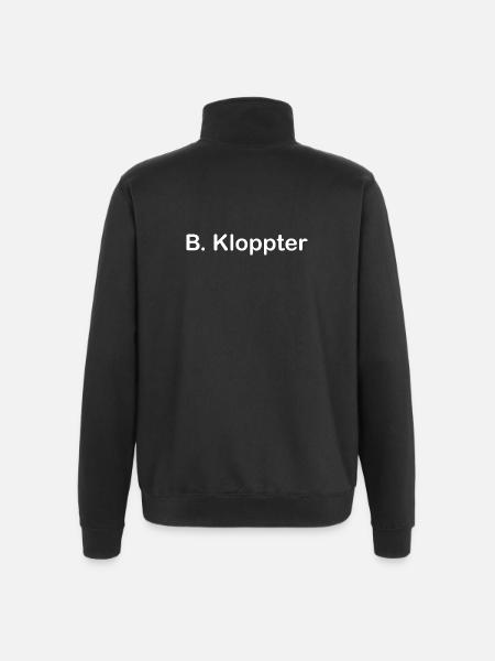 B. Kloppter - Quarter-Zip-Sweatshirt - Schwarz