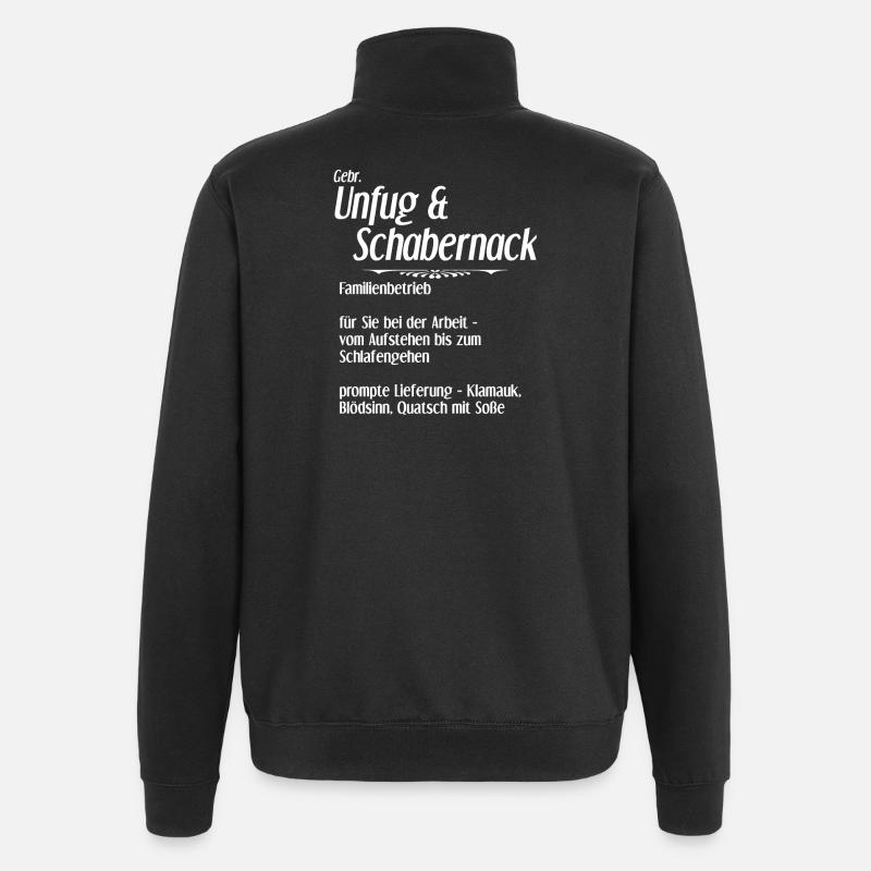 Unfug und Schabernack - Quarter-Zip-Sweatshirt - Schwarz