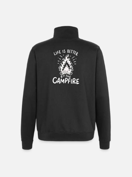 camping - Sweat à zip 1/4 - noir