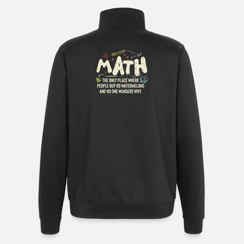 mathematics - Quarter-Zip Sweatshirt - black