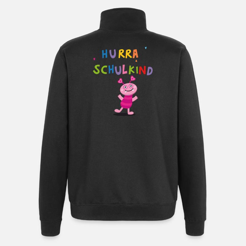 Hourra écolier - Sweat à zip 1/4 - noir