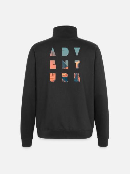 Mountain ADVENTURE - Quarter-Zip Sweatshirt - black