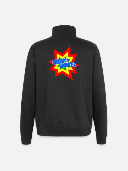 Lively breakdancer motif design - Quarter-Zip Sweatshirt - black