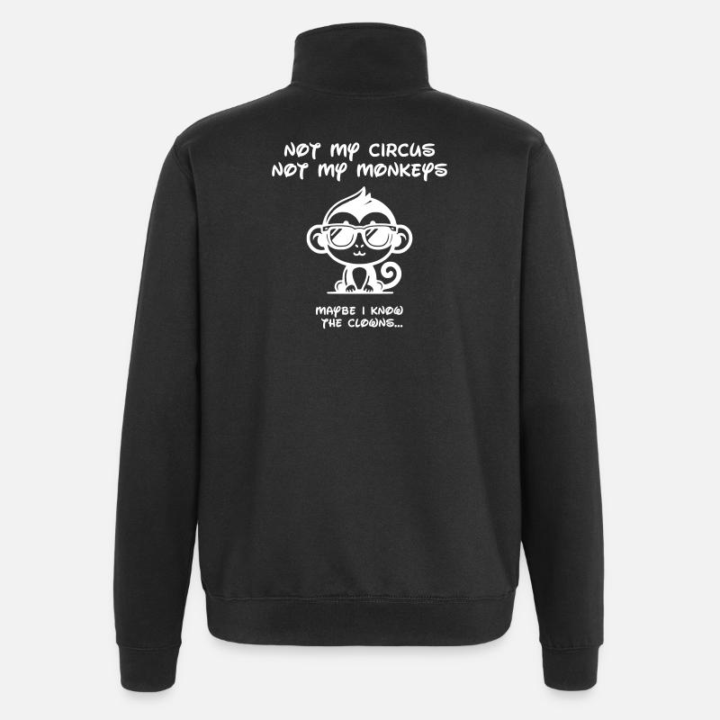 Not my Circus -White - Quarter-Zip-Sweatshirt - Schwarz
