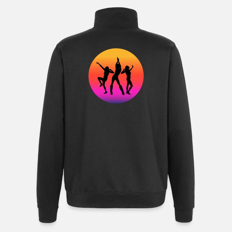 Diso, Disco-Fan, Disco-Musik - Quarter-Zip-Sweatshirt - Schwarz