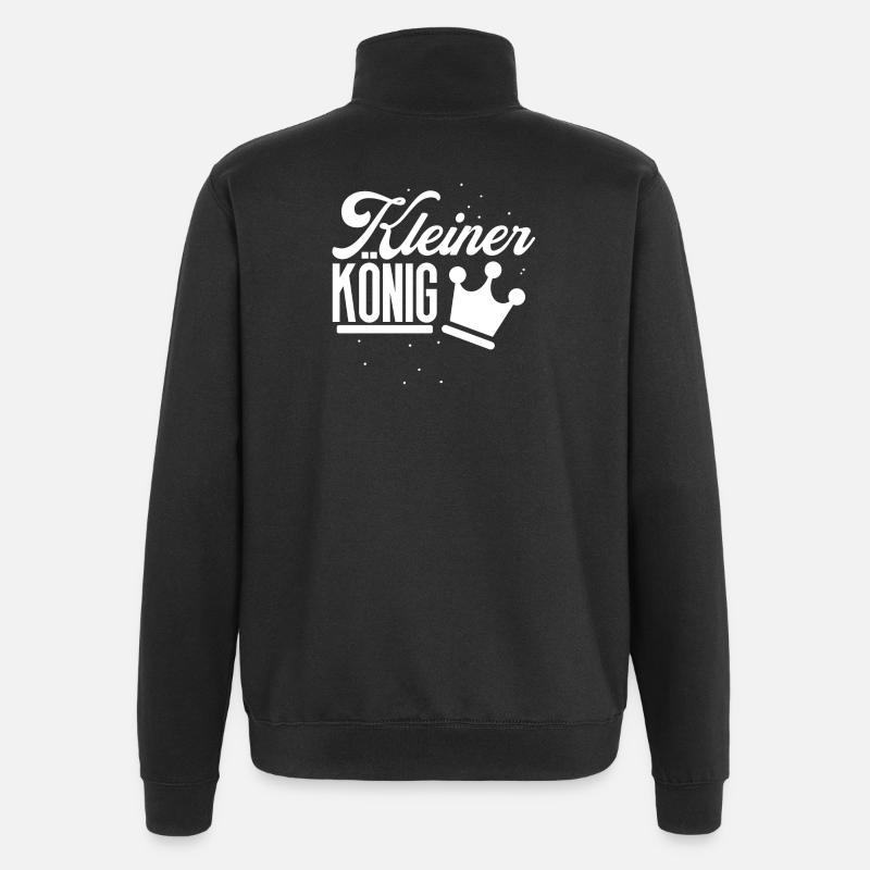 Petit roi enfants bébé Design - Sweat à zip 1/4 - noir