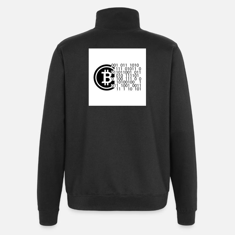 Bitcoin Code - Quarter-Zip-Sweatshirt - Schwarz