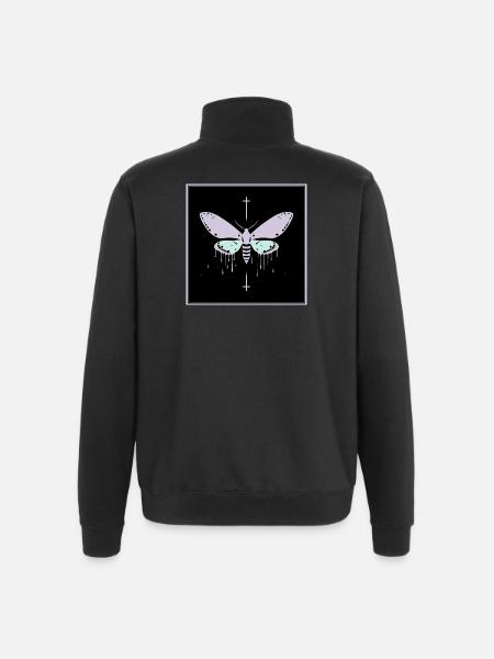 Ätherisches Flüstern in Minze und Lavendel - Quarter-Zip-Sweatshirt - Schwarz