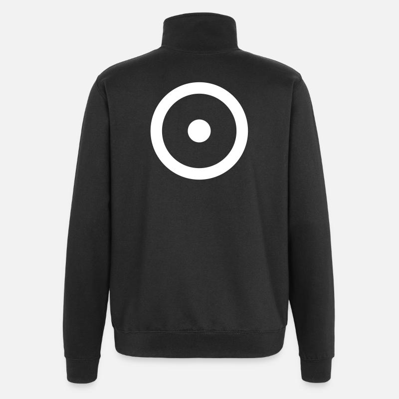Joystick Minimal Blanc - Sweat à zip 1/4 - noir