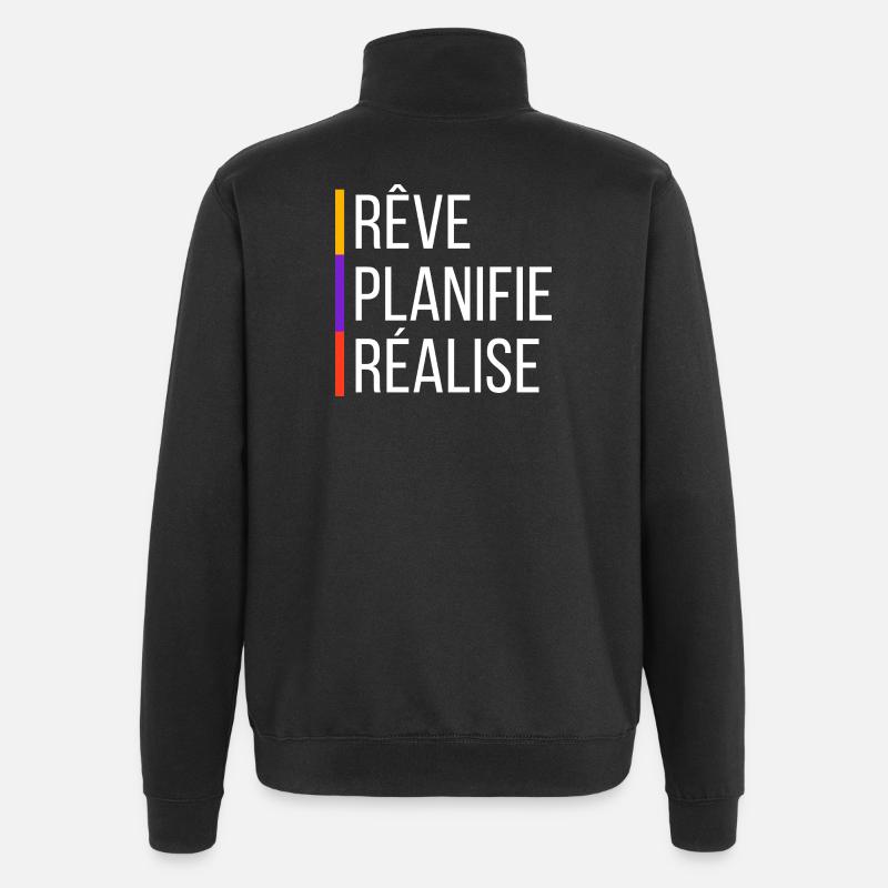 Motivational Quote - Quarter-Zip Sweatshirt - black