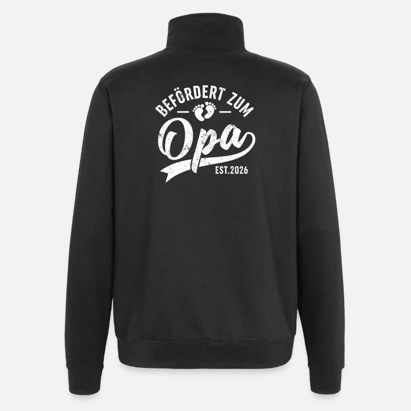 Befördert zum Opa 2026 | Opa Geschenk - Quarter-Zip-Sweatshirt - Schwarz
