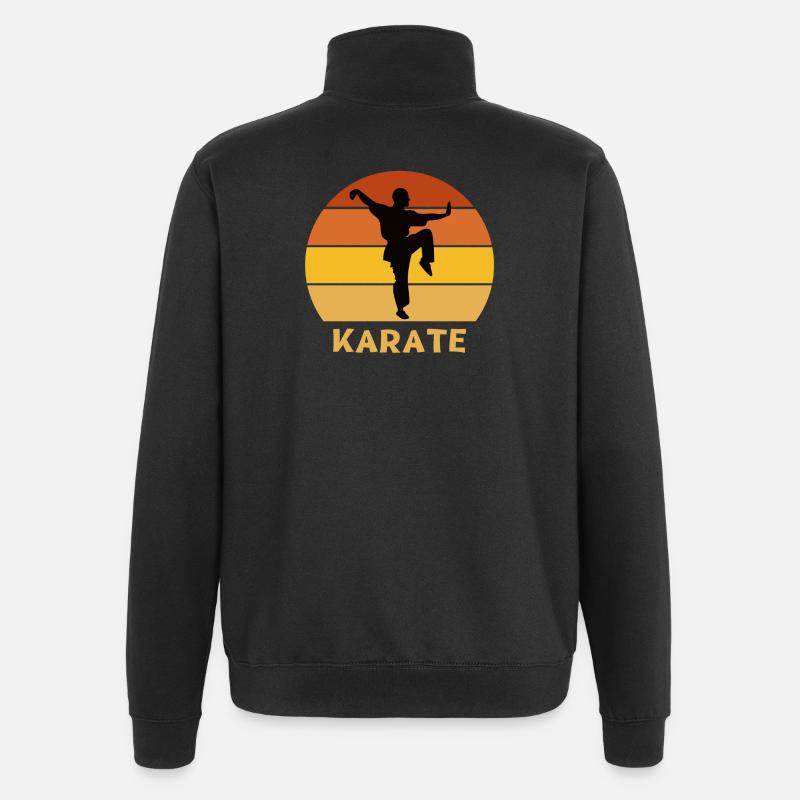 karate, karate fan, do karate - Quarter-Zip Sweatshirt - black