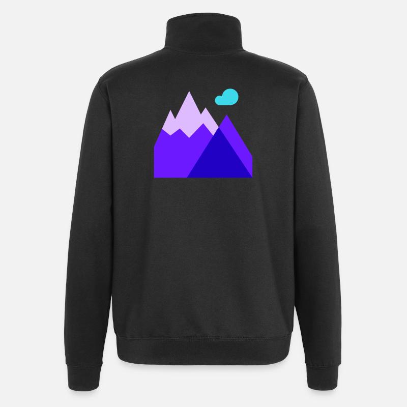 Mountain, Skiing, Downhill Skiing - Quarter-Zip Sweatshirt - black