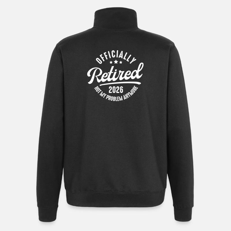 Retraité officielle 2026 - Sweat à zip 1/4 - noir