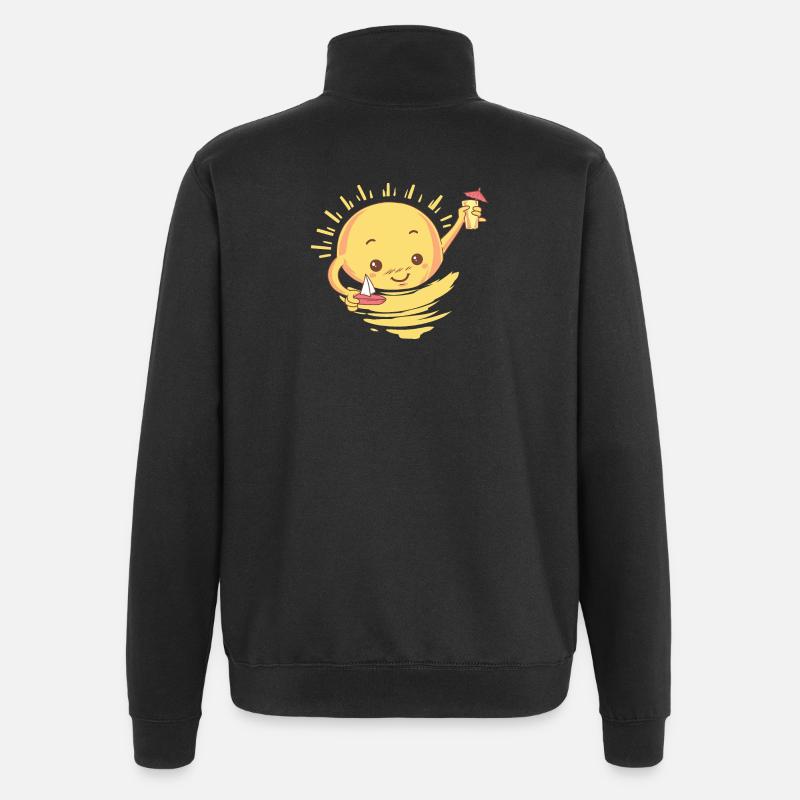 Sommer Cocktail Geschenk - Quarter-Zip-Sweatshirt - Schwarz