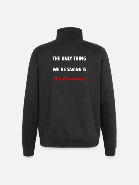 Saving the Economy - Quarter-Zip Sweatshirt - black