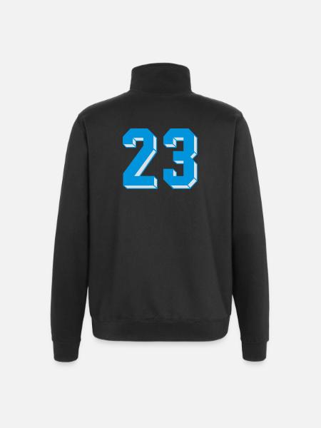 dreiundzwanzig - Sweat à zip 1/4 - noir