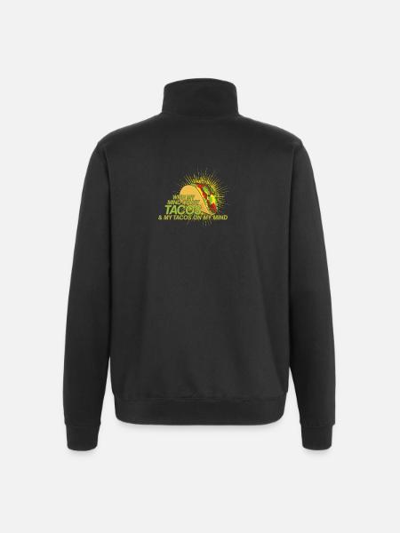 Tacos Tacos Tacos - Sweat à zip 1/4 - noir