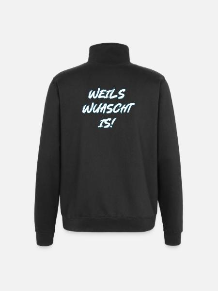 Weils wuascht is! - Quarter-Zip-Sweatshirt - Schwarz