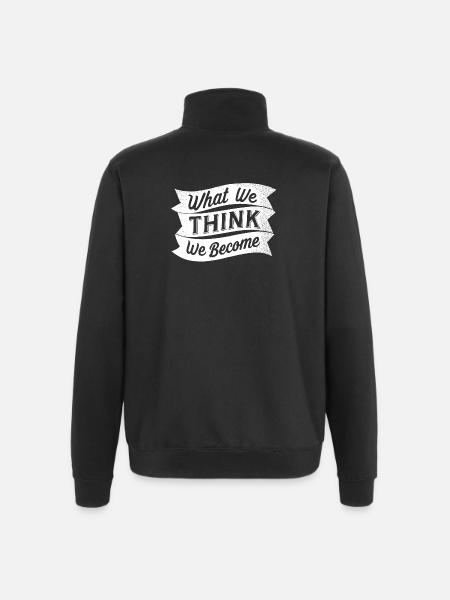 what we think we become - Quarter-Zip Sweatshirt - black