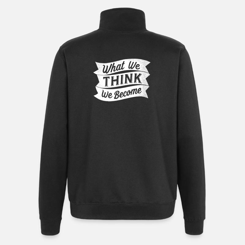 what we think we become - Quarter-Zip Sweatshirt - black