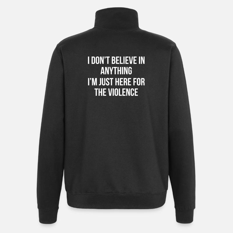 Schwarzweiß Textstatement  - Quarter-Zip-Sweatshirt - Schwarz