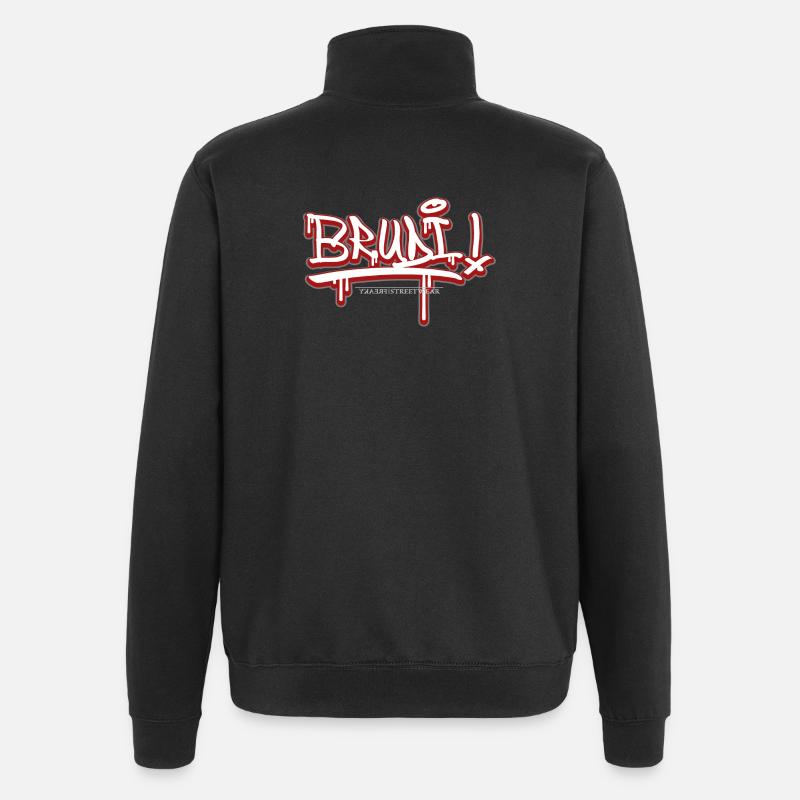 Brudi - Quarter-Zip-Sweatshirt - Schwarz