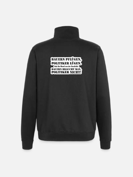 Bauern braucht man - Quarter-Zip-Sweatshirt - Schwarz