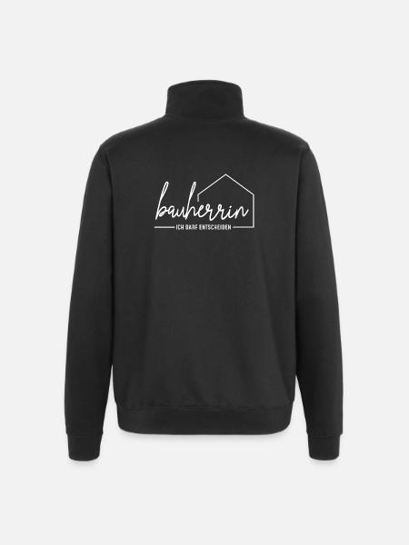 Bauherrin - ich darf entscheiden - Quarter-Zip-Sweatshirt - Schwarz