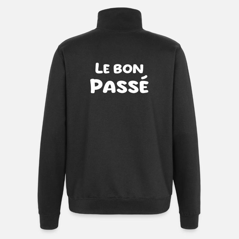 nostalgie passé - Sweat à zip 1/4 - noir