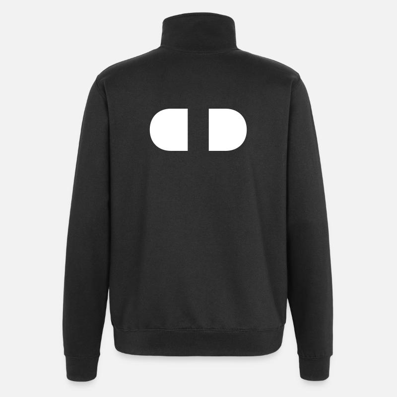 Controller-Split-White - Quarter-Zip Sweatshirt - black