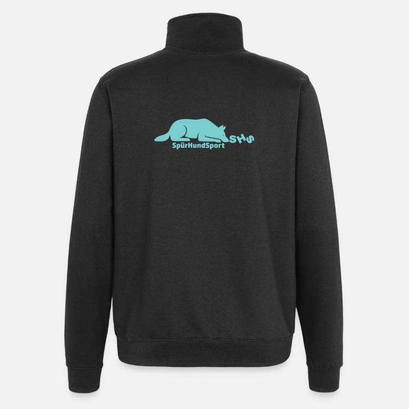 SHS logo mint - Quarter-Zip Sweatshirt - black