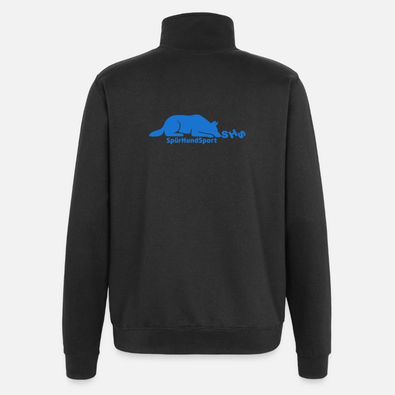 SHS Logo blau - Quarter-Zip-Sweatshirt - Schwarz