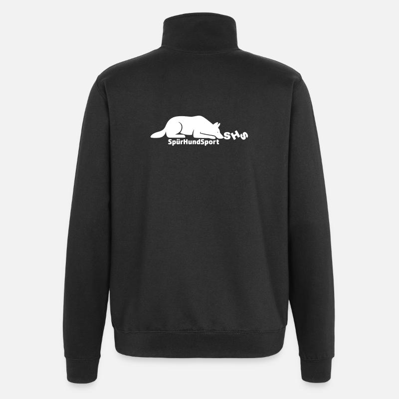 SHS Logo weiss - Quarter-Zip-Sweatshirt - Schwarz