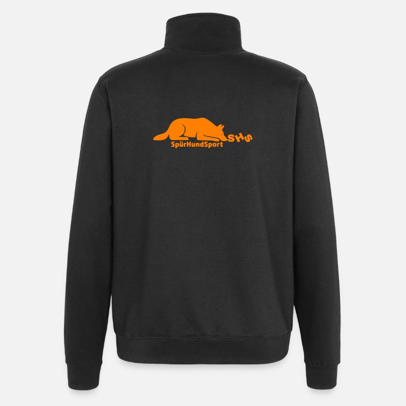 SHS Logo orange - Quarter-Zip-Sweatshirt - Schwarz