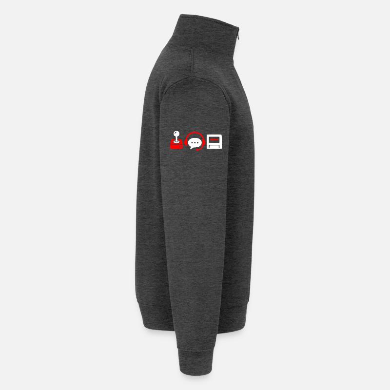 Retro-Controller, PC und Headset  Quarter-Zip-Sweatshirt