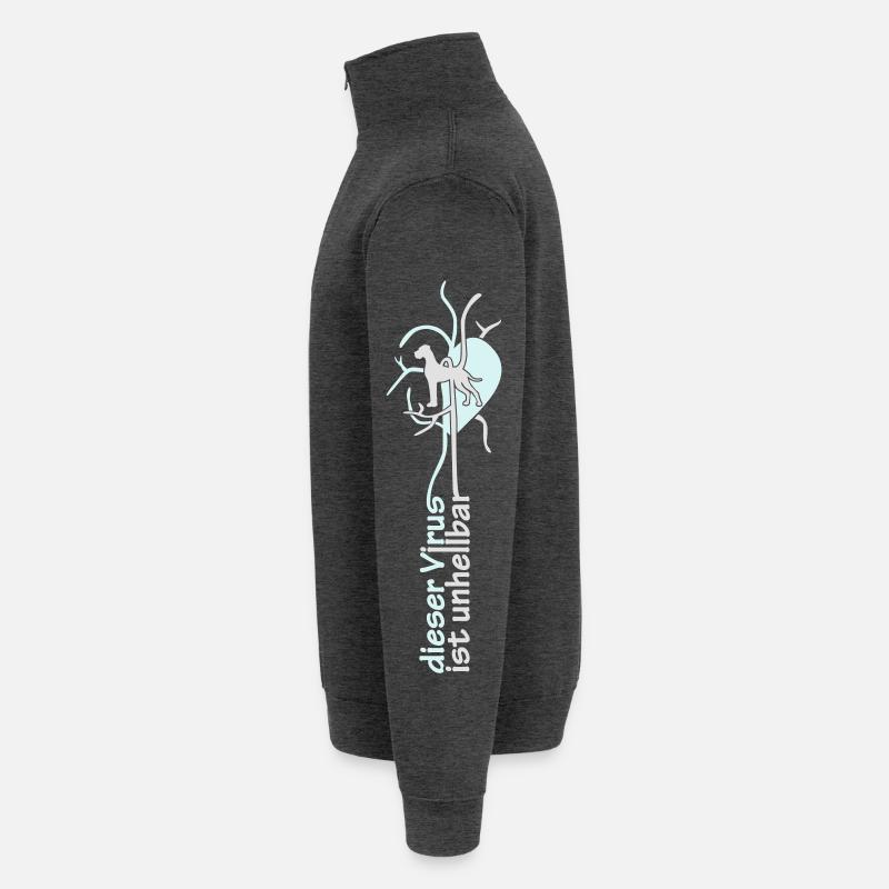 Doggenvirus schmal Quarter-Zip-Sweatshirt