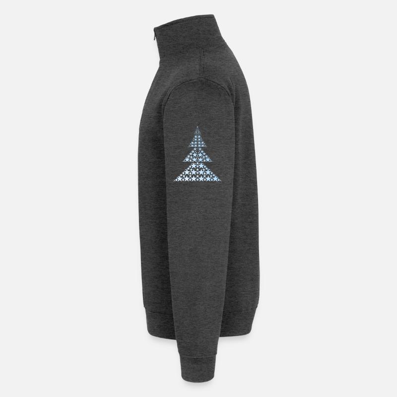 Blauer Weihnachtsbaum Quarter-Zip-Sweatshirt