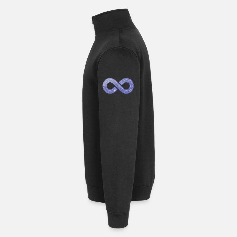 Infinity Flow – Symbol der Agilität - Quarter-Zip-Sweatshirt - Schwarz