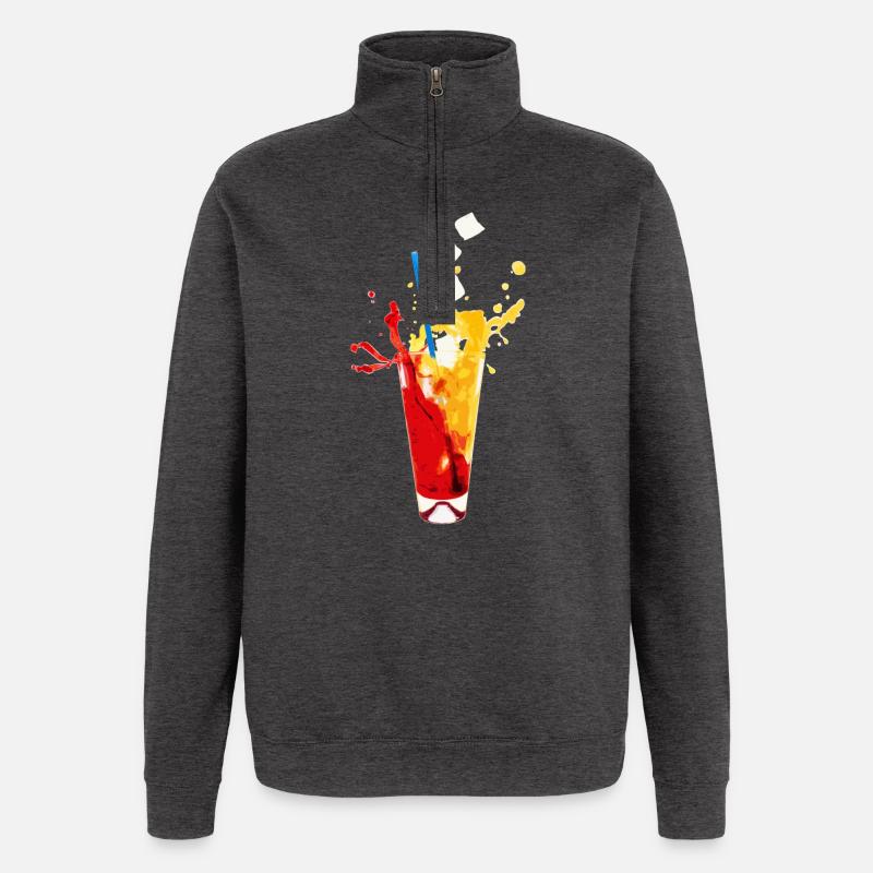 summer drink freezing cold - Quarter-Zip Sweatshirt - charcoal grey