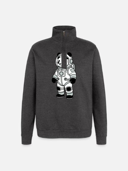 Combinaison spatiale panda bear - Sweat à zip 1/4 - charbon