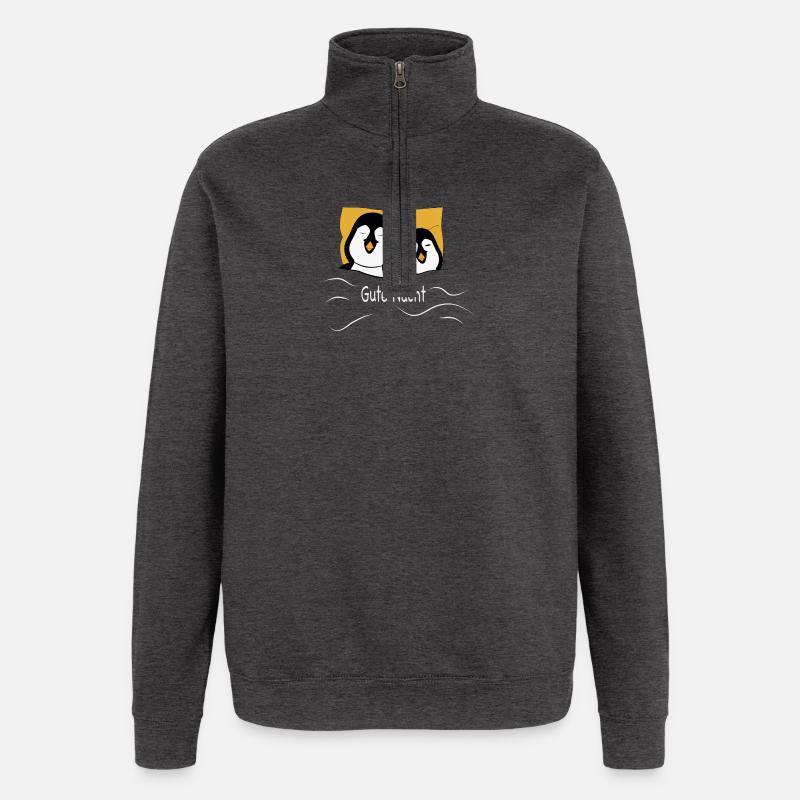 Müde Pinguine - Quarter-Zip-Sweatshirt - Anthrazit
