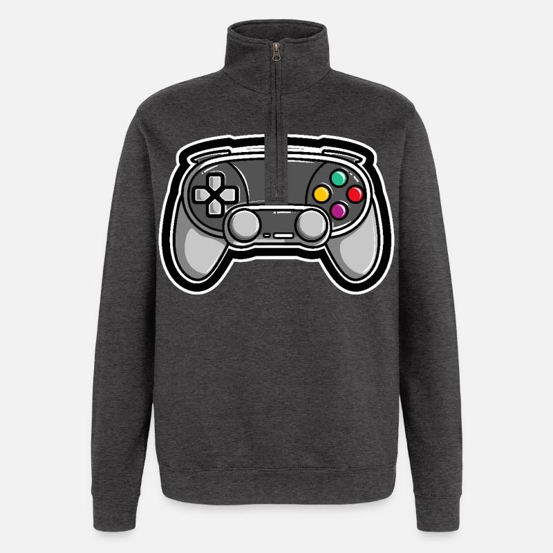 Game Controllers - Quarter-Zip Sweatshirt - charcoal grey