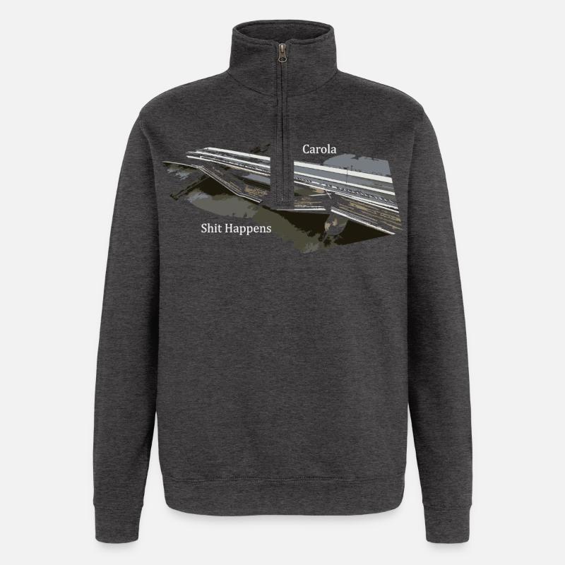 Brückeneinsturz Carola - Quarter-Zip-Sweatshirt - Anthrazit