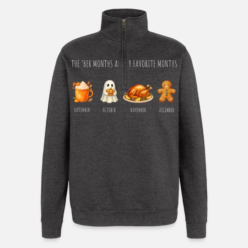 Die Ber-Monate sind meine Lieblingsmonate - Quarter-Zip-Sweatshirt - Anthrazit