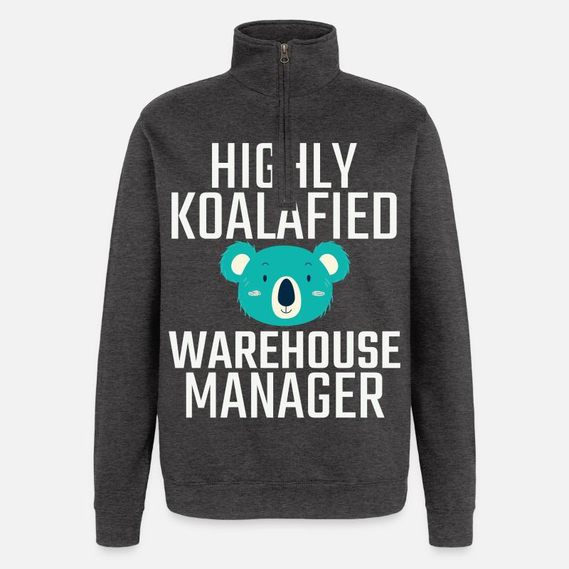 Responsable d’entrepôt Koalafied - Sweat à zip 1/4 - charbon