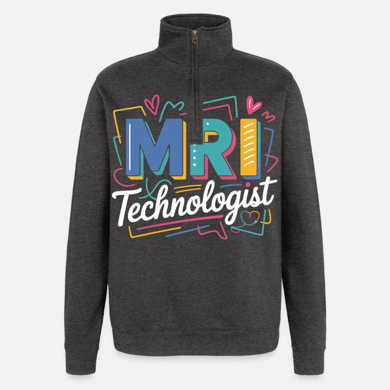 MRI Technologist Farbexplosion - Quarter-Zip-Sweatshirt - Anthrazit