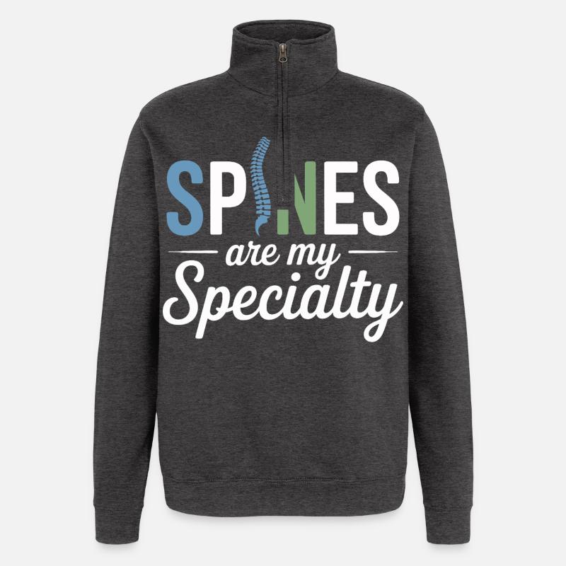 Lizenzierte DC Professional Spinal Adjustment Apparel - Quarter-Zip-Sweatshirt - Anthrazit