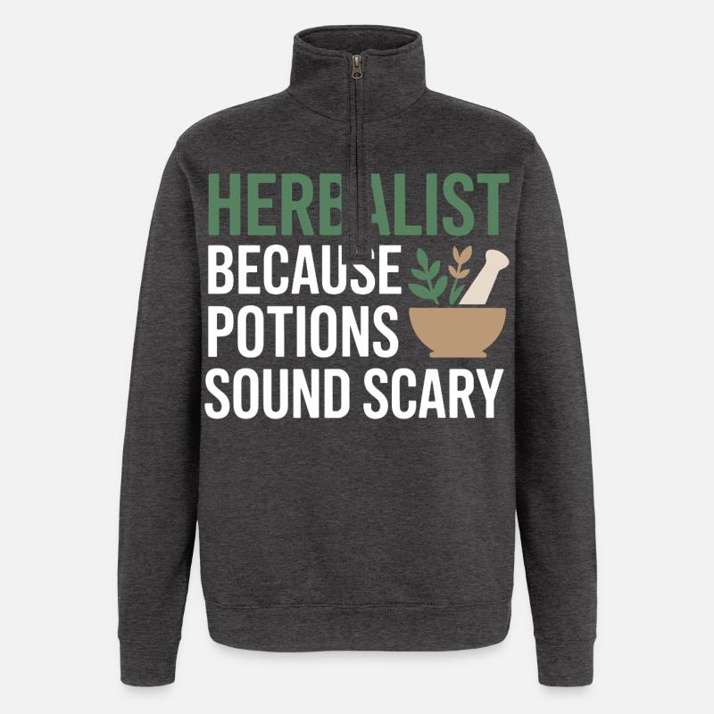 Certified Botanical Practitioner Clinical Gear  - Quarter-Zip Sweatshirt - charcoal grey