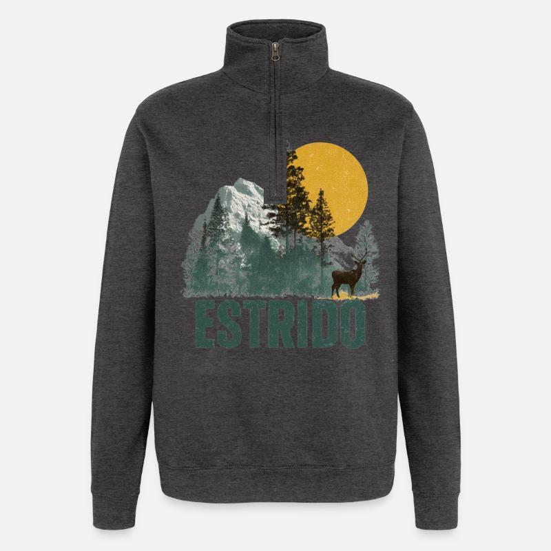 Famille Estrido Basic - Sweat à zip 1/4 - charbon